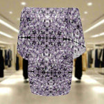Lavender Gem Abstract Print Wrap Dress Detailed View 7 | Our Phoenix Rise