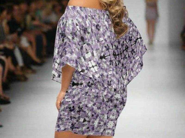 "Lavender Gem" Abstract Print Wrap Dress| Iron Phoenix GHG