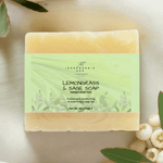 Lemongrass Sage Soap 4oz, Organic Calm, Sensitive Skin Care - Iron Phoenix GHG