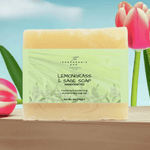 Lemongrass Sage Soap 4oz, Organic Calm, Sensitive Skin Care - Iron Phoenix GHG
