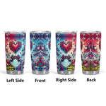 Pixel Heart Gaming Insulated Tumbler - left side view | Our Phoenix Rise