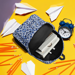 Blue Mosaic Backpack | Artistic School and Travel Bag - Iron Phoenix GHG