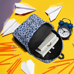 Blue Mosaic Backpack | Artistic School and Travel Bag - Iron Phoenix GHG