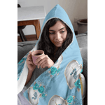 Unicorn Rose Heart Hooded Blanket - close up of plush sherpa texture | Our Phoenix Rise