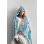 Unicorn Rose Heart Hooded Blanket - close up of unicorn rose heart design | Our Phoenix Rise