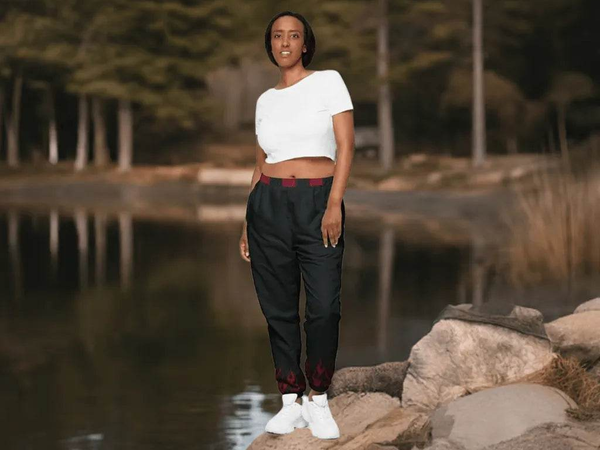 "Maroon Flame" Water-Resistant Track Pants | Iron Phoenix - Iron Phoenix GHG
