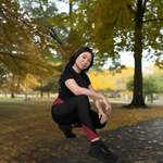 Maroon | Black Crossover Leggings with Pockets | Iron Phoenix - Iron Phoenix GHG