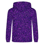 Men's Level Up Gamer Hoodie Purple Glitter - Kangaroo pocket detail | Our Phoenix Rise