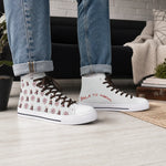 Back to Gaming Canvas Sneakers - Lifestyle Mockup on Wooden Floor | Our Phoenix Rise