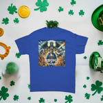 Round Over Dragon Battle Gamer T-Shirt - Royal Blue Front View | Our Phoenix Rise
