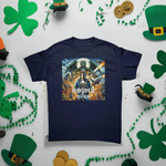 Round Over Dragon Battle Gamer T-Shirt - Forest Green Front View | Our Phoenix Rise