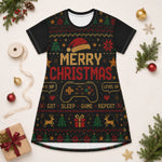 Gamer Christmas T-Shirt Dress - Fabric Texture Detail - Detail 14 | Our Phoenix Rise