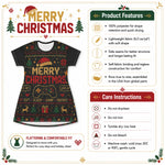 Gamer Christmas T-Shirt Dress - Hem and Stitching Detail - Detail 15 | Our Phoenix Rise
