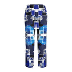 Blue Geometric Pajama Set Men's - Fabric Detail Close-up | Our Phoenix Rise