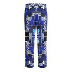 Blue Geometric Pajama Set Men's - Pattern Detail | Our Phoenix Rise
