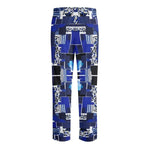 Blue Geometric Pajama Set | Modern Gamer Loungewear - Iron Phoenix GHG