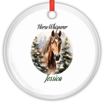 Personalized Round Christmas Glass Ornament - Elegant Glass Finish | Our Phoenix Rise
