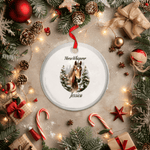 Personalized Round Christmas Glass Ornament - Detailed Surface Print | Our Phoenix Rise