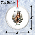 Personalized Round Christmas Glass Ornament - Close Up Design | Our Phoenix Rise