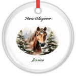 Personalized Round Christmas Glass Ornament - Gift Box Presentation | Our Phoenix Rise