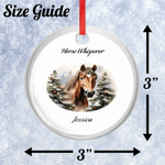 Personalized Round Christmas Glass Ornament - Holiday Decoration Idea | Our Phoenix Rise