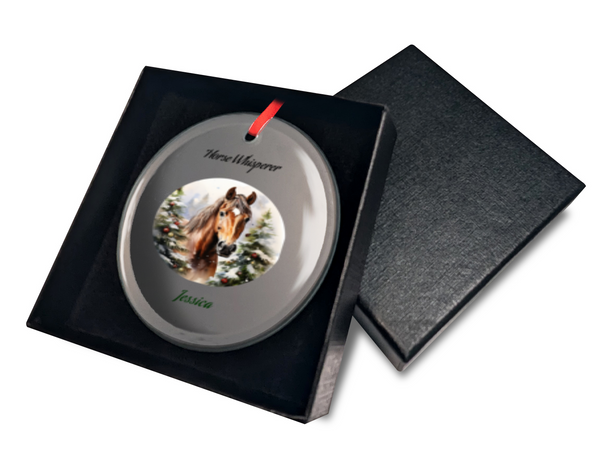 Classic Elegance Glass Round Premium Ornament With Gift Box