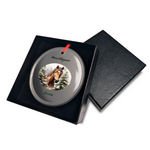 Classic Elegance Glass Round Premium Ornament With Gift Box