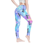 Cute Monster Print Leggings - Side view full body | Our Phoenix Rise