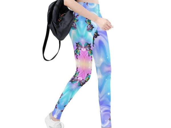 Little Monster Print Leggings | Cute Iron Phoenix Yoga Tights - Iron Phoenix GHG
