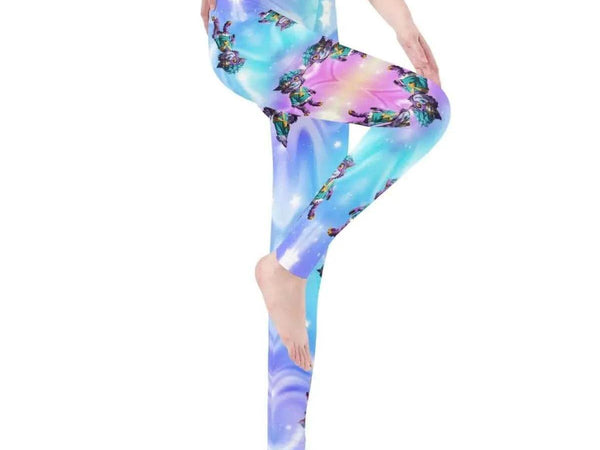 Little Monster Print Leggings | Cute Iron Phoenix Yoga Tights - Iron Phoenix GHG