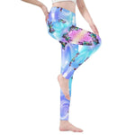 Cute Monster Print Leggings - Dynamic leg pose | Our Phoenix Rise