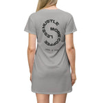 Black Woman Coffee T-Shirt Dress - Flat Lay Front View - Detail 12 | Our Phoenix Rise