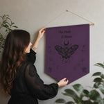 Gothic Moth Wall Pennant - Hanging on a Neutral Wall with Decorative Vases | Our Phoenix Rise