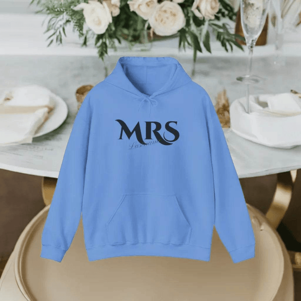 Personalized mrs Wedding Hoodie Blue S-5XL