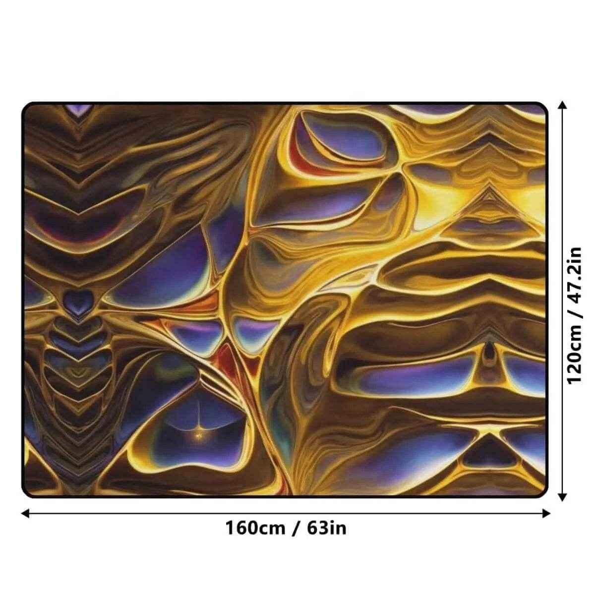 Mystic Aura Area Rug | Gold Fantasy Gaming and Yoga Mat