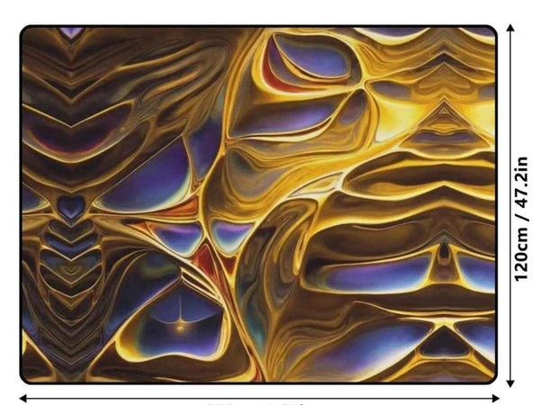 Mystic Aura Area Rug | Gold Fantasy Gaming and Yoga Mat