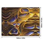 Mystic Aura Area Rug | Gold Fantasy Gaming and Yoga Mat