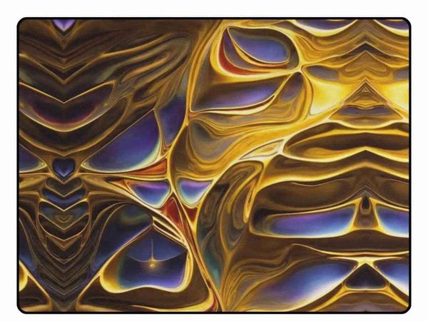 Mystic Aura Area Rug | Gold Fantasy Gaming and Yoga Mat