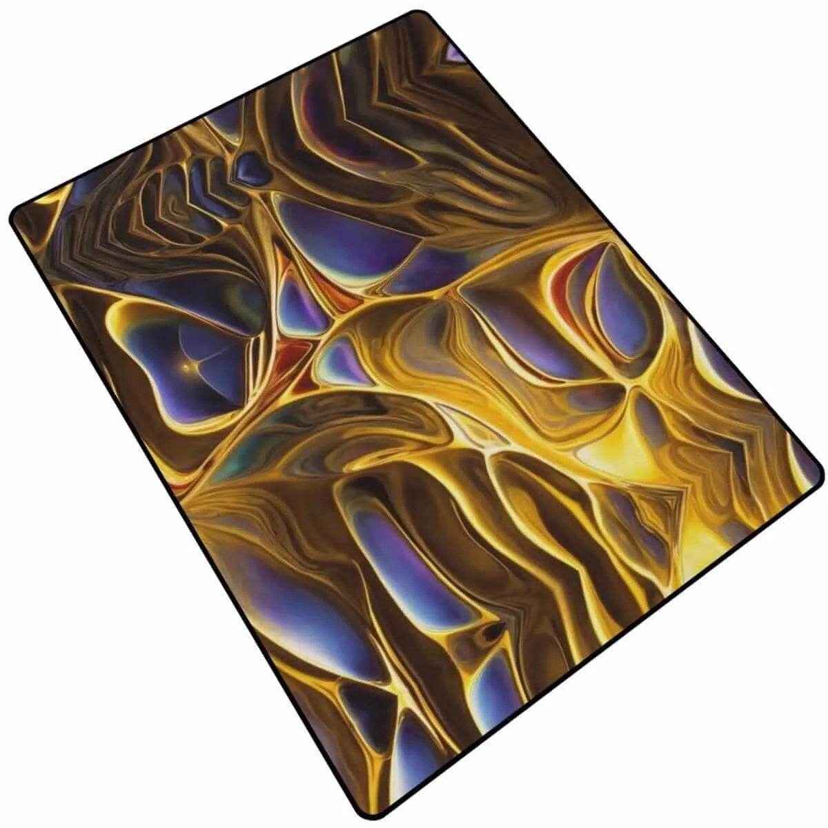 Mystic Aura Area Rug | Gold Fantasy Gaming and Yoga Mat