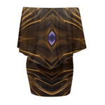 Abstract Print Off Shoulder Dress - full front view - Detail 11 | Our Phoenix Rise