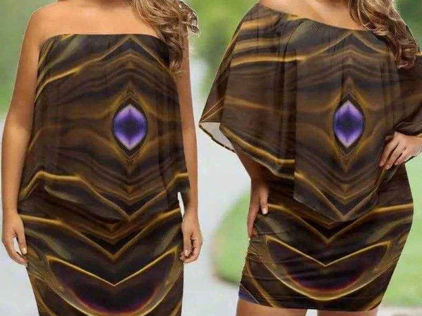 "Mystic Gem" Off-the-Shoulder Dress| Iron Phoenix GHG