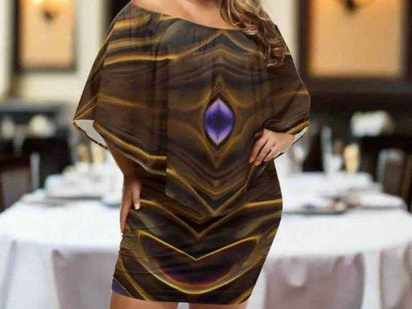 "Mystic Gem" Off-the-Shoulder Dress| Iron Phoenix GHG