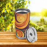 Colorful Abstract Insulated Travel Tumbler - Vibrant design detail | Our Phoenix Rise