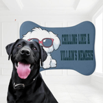 Funny Dog Food Mat - bone shaped design top view | Our Phoenix Rise