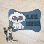 Funny Dog Food Mat - full bone shaped mat isolated against white background | Our Phoenix Rise