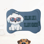 Funny Dog Food Mat - underside showing non-slip rubber base texture | Our Phoenix Rise