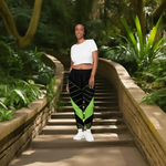 Neon Green and Black Track Pants - Eco Gamer Comfort - Iron Phoenix GHG