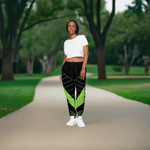 Neon Green and Black Track Pants - Eco Gamer Comfort - Iron Phoenix GHG