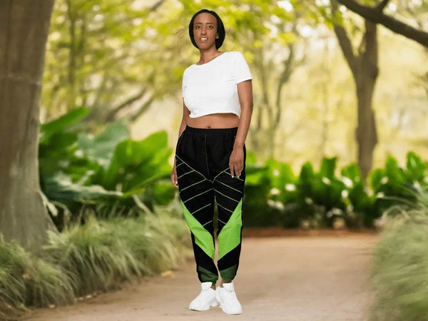 Neon Green and Black Track Pants - Eco Gamer Comfort - Iron Phoenix GHG