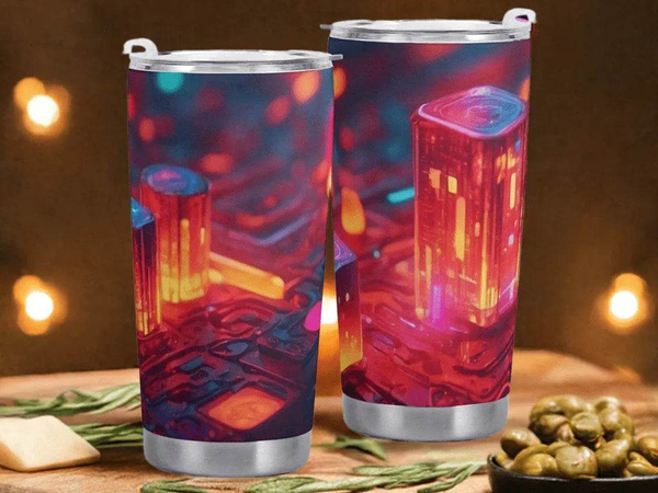 "Neon City" Gamer Tumbler (20oz) | Iron Phoenix GHG - Iron Phoenix GHG